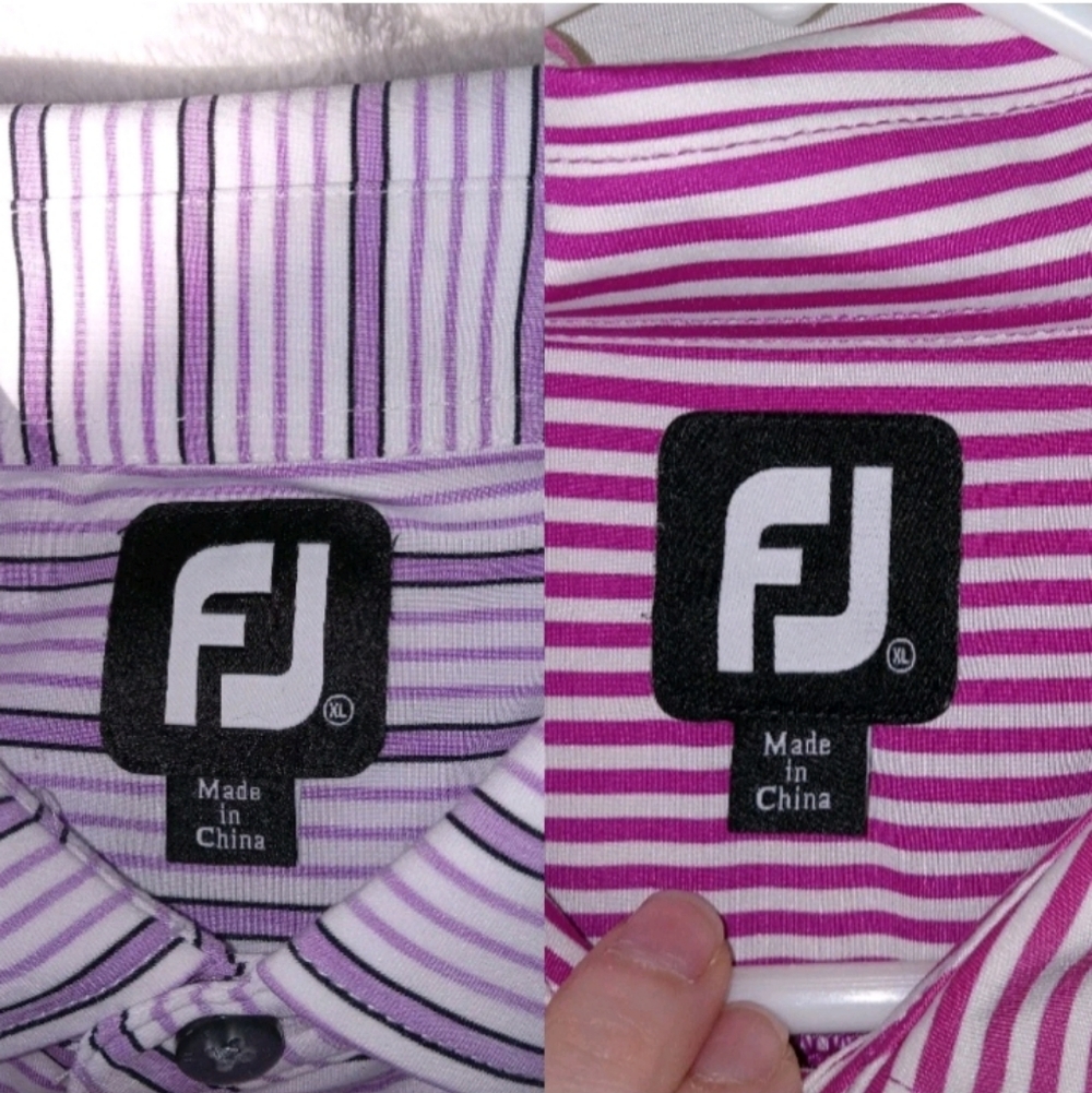 FootJoy Golf Polo Shirts Men’s XL Bundle Stripe Short Sleeve Stretch Performance - Picture 3 of 12